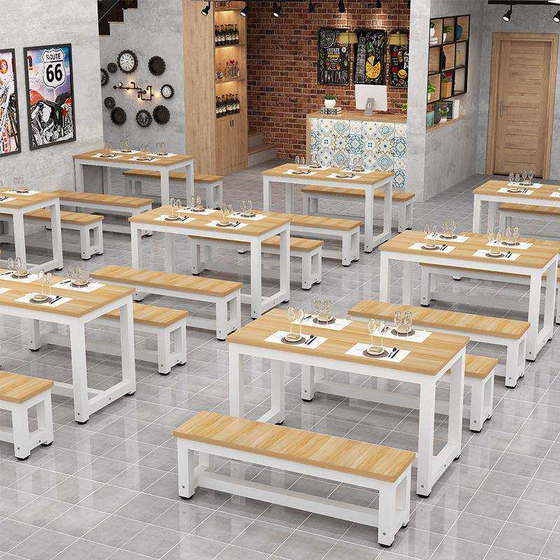 餐桌子家用组合商用食堂早快餐厅面馆餐饮出租房小吃饭店专用桌椅