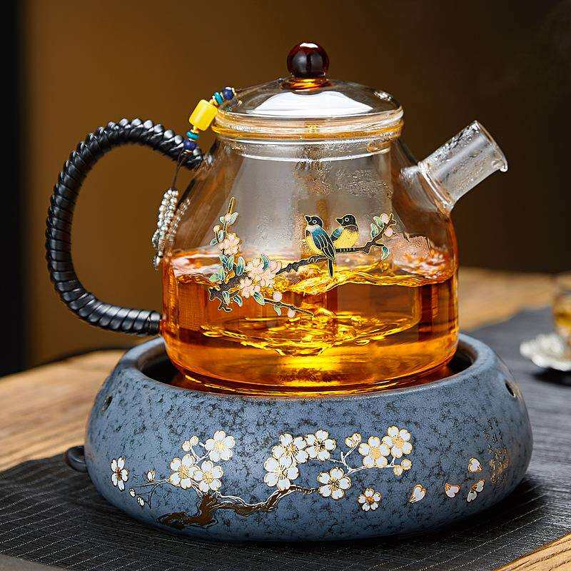 蒸煮茶壶玻璃大号烧水壶泡茶家用全自动电陶炉煮茶套装加厚耐高温