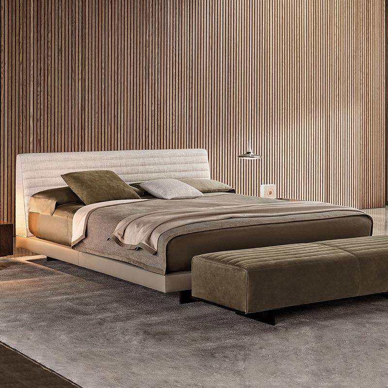 意式极简布艺罗杰悬浮床现代简约设计师款小户型卧室床1.8双人床