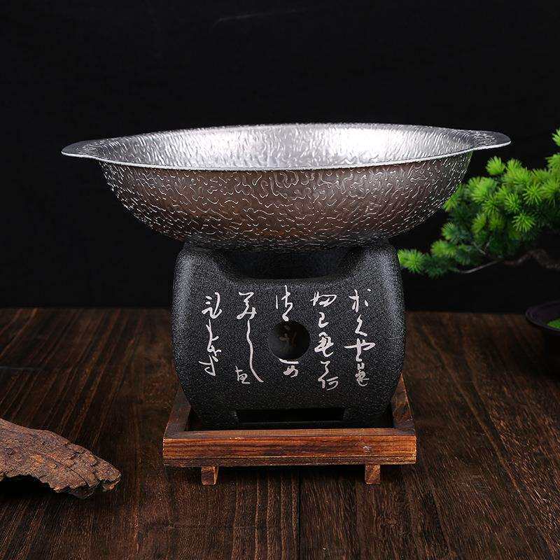 厂家不锈钢干锅炉小火锅锅仔酒精炉专用锅商用海鲜锅子