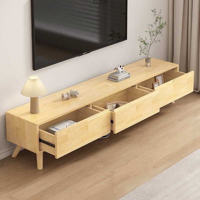 实木电视柜简约现代小户型1.2/1.5米尺寸电视柜客厅免安装整装厂