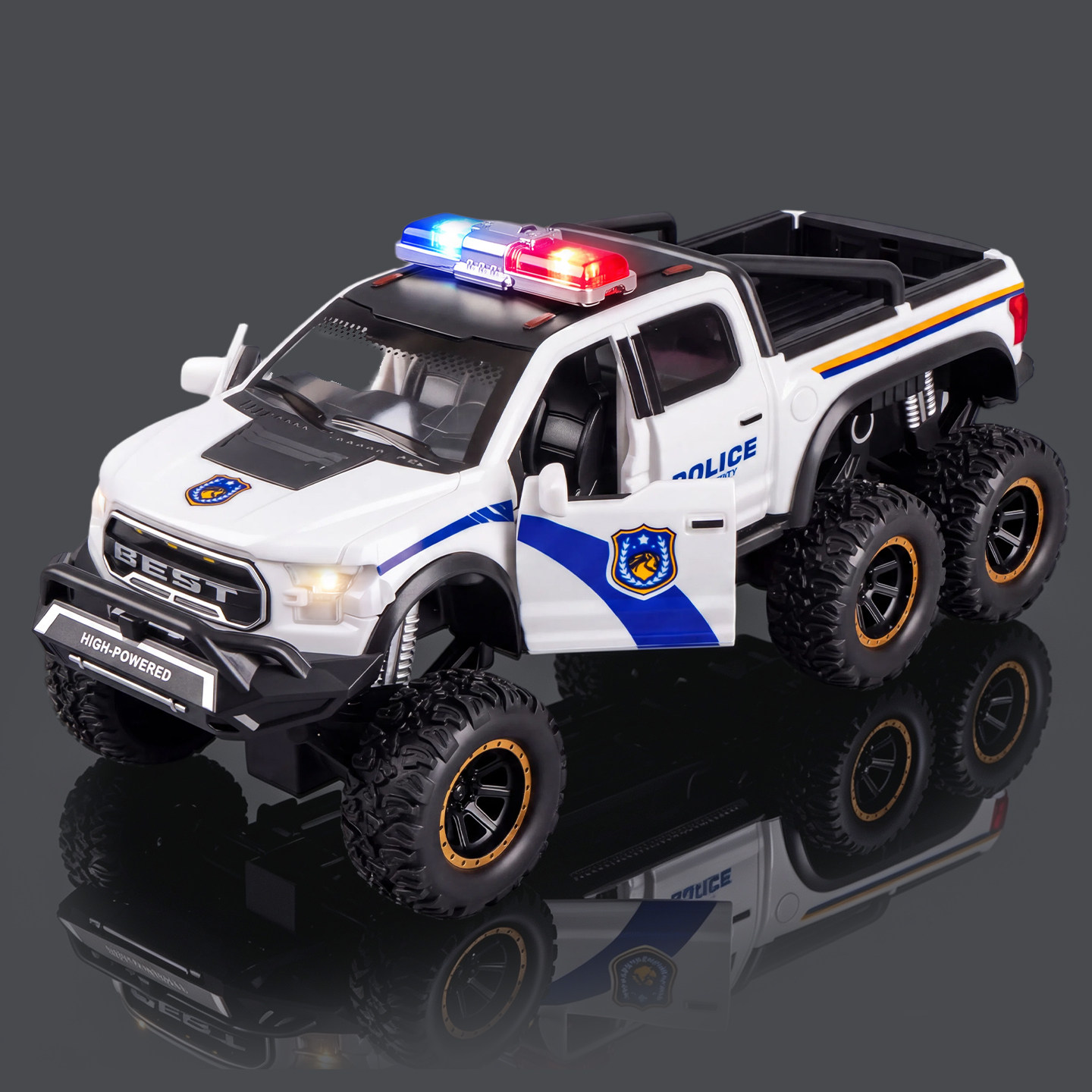 警车玩具儿童惯性皮卡越野车男孩子3到6岁小汽车宝宝2026新款礼物