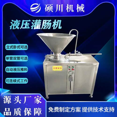 自动液灌肠机 腊肠立式双套管灌装机 肉肠APF压红肠加工全厂设备