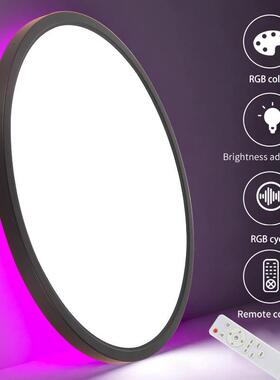 背光吸顶灯led爆款吸顶灯超薄卧室黑色圆形吸顶灯欧洲爆款吸顶灯