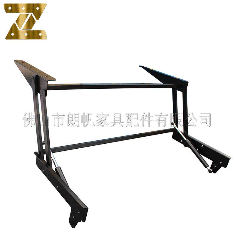 新款气动杆缓冲茶几功能升降架餐桌五金电脑桌桌面高度调节
