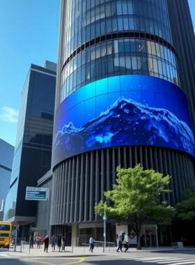 户外前维护LED格栅屏灯条屏P15.625P20P25网格通透led幕墙屏