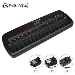 PALO星威16槽智能快速充电器KTV麦克风专用可充5号7号电池1.2v