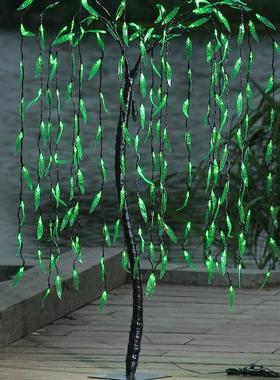 200LED绿色柳树灯人造树灯适合花园天台节日装饰