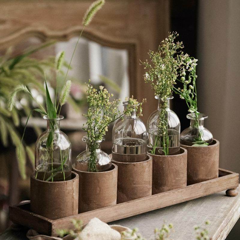 复古做旧道尔顿实木套瓶玻璃花瓶摆件样板间名宿家居透明花瓶,纺织面料/辅料/配套,纺织机械配件,淘宝优惠券,粉丝福利购,淘宝优惠卷