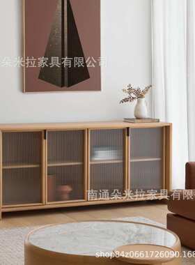 RH美式实木高端豪华餐具柜简约现代 储物柜收纳柜