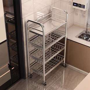 不锈钢置物架落地客厅多层收纳架货架阳台厨房多功能靠墙杂物架子