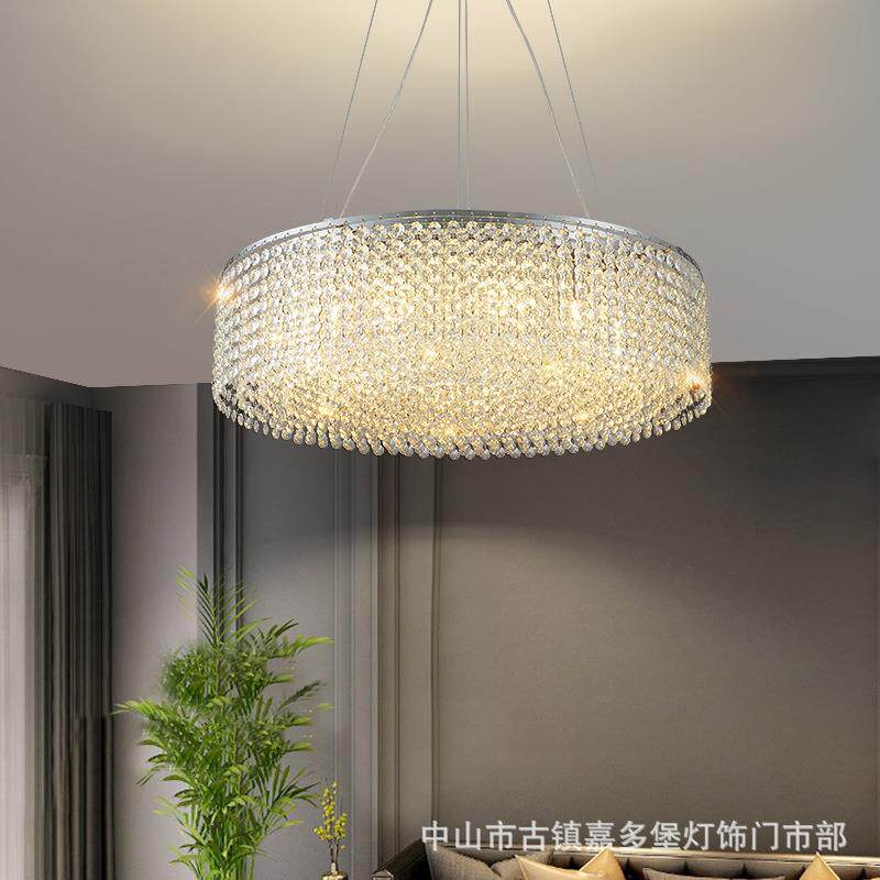 现代简约水晶客厅吊灯轻奢简欧设计师餐厅书房灯新款网红家用灯具