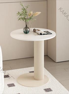 LCP2奶油风沙发岩板边几客小茶几轻奢现代床头阳台桌子简约角
