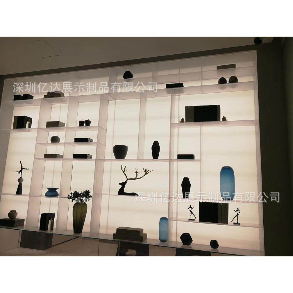 亚克力展示柜衣帽间展示柜服装店架柜背影墙柜隔断置物柜