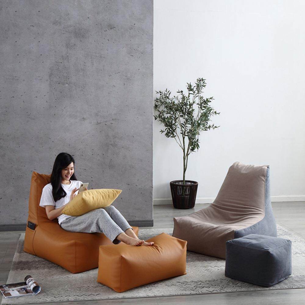 PU仿皮革单人豆袋躺椅小户型卧室阳台榻榻米网红地上豆袋懒人沙发,纺织面料/辅料/配套,纺织机械配件,淘宝优惠券,粉丝福利购,淘宝优惠卷