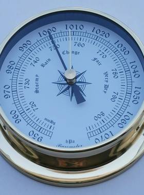 B9115-D115铜壳气压计，(空盒气压表，船用气压计)