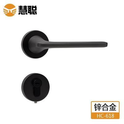 慧聪HC-618锌合金，不锈钢分体锁室内静音机械锁房间木门锁通道门