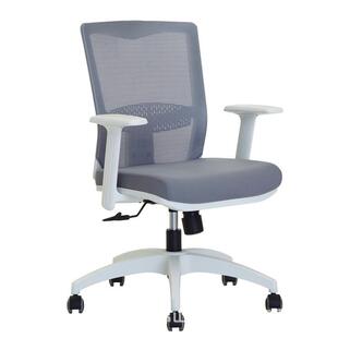 白色框架网布办公椅子职员中班椅员工电脑转椅班前会议椅定型海绵