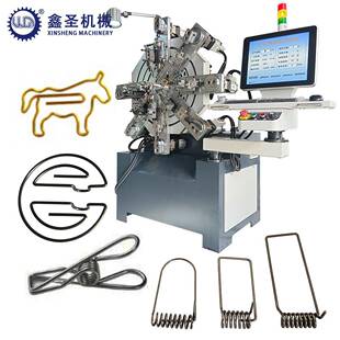 无凸轮弹簧机工艺品胸针别针夹子回型针成型机钢丝卡箍管箍机