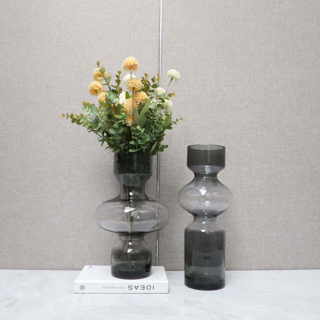 新中式创意葫芦型玻璃花瓶装饰样板间办公室卧室书房客厅玄关摆件