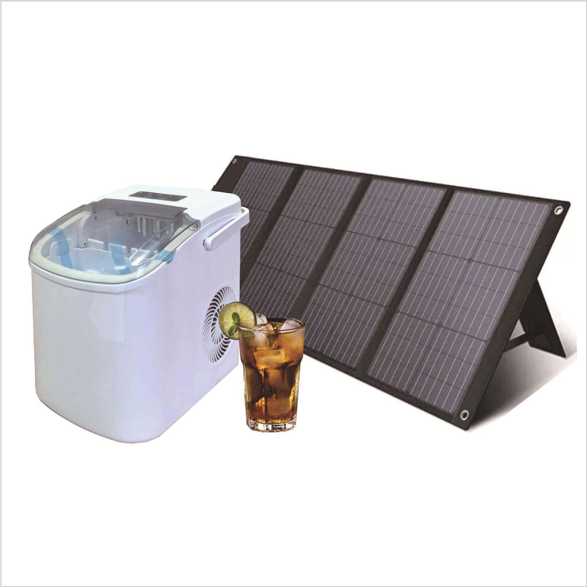12V/24V小型便携式可移动带电池户外制冰机太阳能供电用制冰机