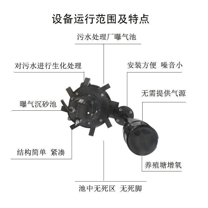 青海潜水曝气机表面曝气机移动式曝气机