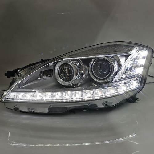 专用于奔驰S级W221大灯总成S300S350改装LED日行灯LED流水转向灯