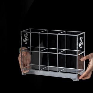 亚克力茶具茶壶多宝阁展示置物架桌面收纳架无背板格子架可开发