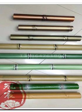 枯黄色不锈钢竹节管六米古铜拉丝管压花管镀锌管尺寸出货