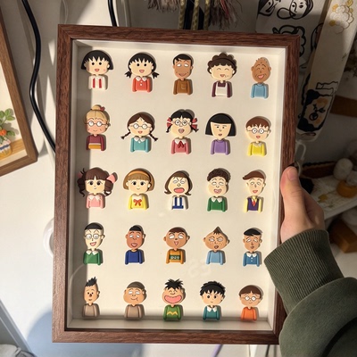 蜡笔小新中空立体diy粘土画摆件