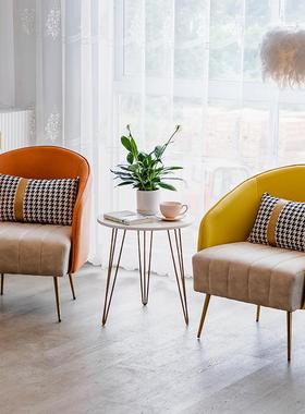 阳台小桌单人小沙发椅室现代简约科经济型技椅75078布阳台卧组合