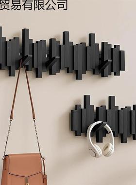 钢琴挂钩玄关入户门实FIF木衣挂衣架置物收纳上挂免壁打孔键墙衣