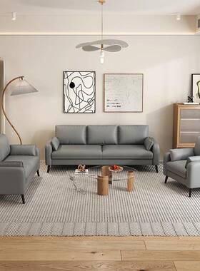 意极简式小户型客室卧出租房厅用经济型双人免洗科技IIX布沙发