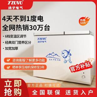 扬电气冷柜冷冻冷双门藏双温冰柜AJP家用升商用大容量子300保鲜