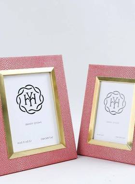 简约高档室HY-89162家居包绒冰花绒包布相框金布属玻璃皮革布内相