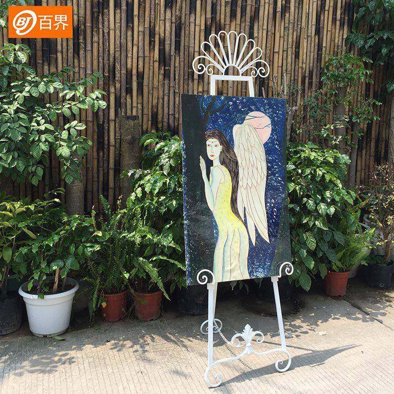 百界厂家直销婚欧式铁画架庆930具展示架美术艺素道描画架家居卧