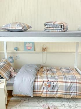 开学季纯被棉宿舍件套三被褥套装学校床用品MVV学生六件套床单上