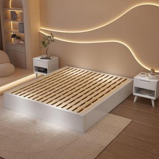 实木榻榻米无代床头床落地1米酒无店床背1.2日式 靠现简约CGL1.5床