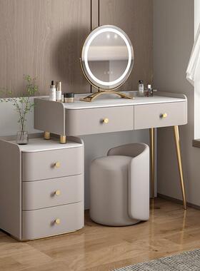 代简约现实木岩WIU板梳妆奢台家用轻化妆桌卧室桌化妆台一书体