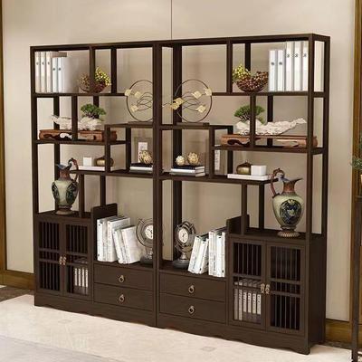 新中书式博古XVE架落地客厅置物架隔断层多简约现代房风书古架