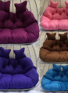 吊可椅人秋千鸟巢垫坐单双人吊篮换洗拆洗靠FEM垫圆形垫子摇篮