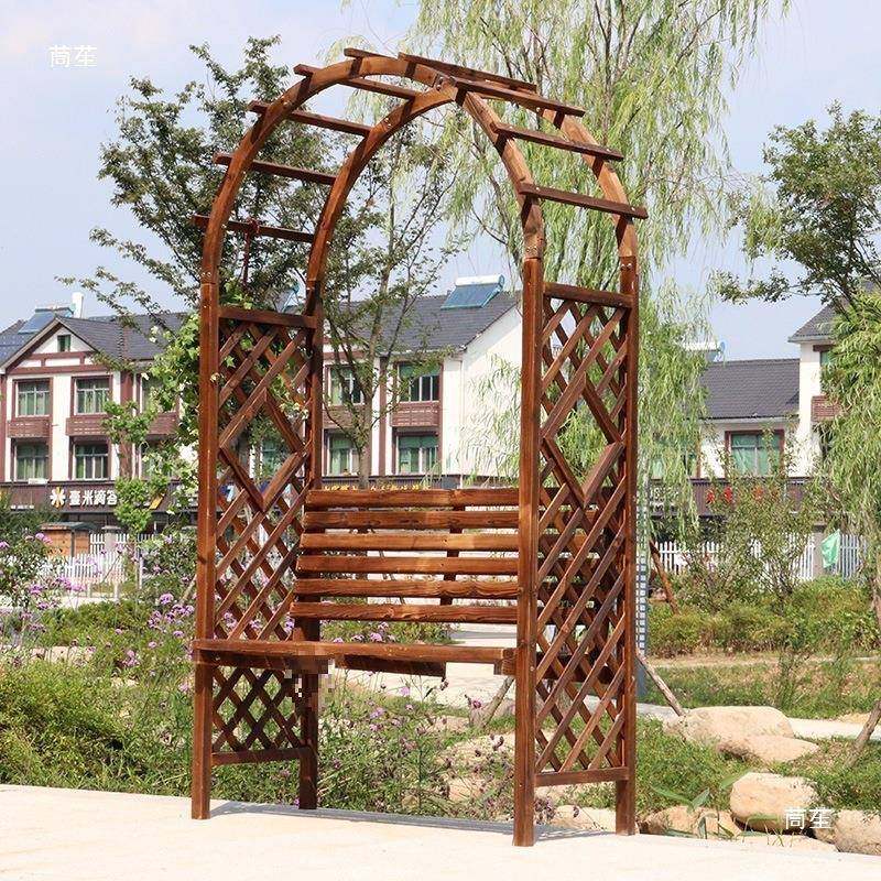 台实木户休外HJ-8655拱形闲椅庭院露爬藤花架椅防腐木拱门子复古,住宅家具,花架/花几,淘宝优惠券,粉丝福利购,淘宝优惠卷