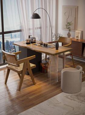 茶实木阳台小桌家用厅泡客茶NMW台2现025新款代简约风