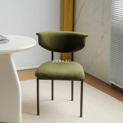 餐椅设计个师创意厅性书椅子商用极简金黑色属艺餐术靠背梳SUV妆