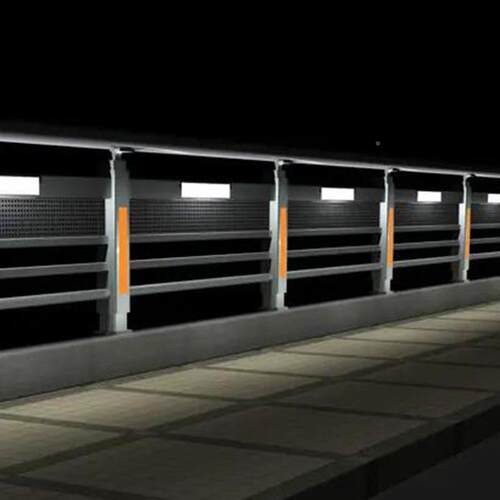 不锈钢光栏公路照明LED杆645高架桥人护栏行道路河道灯桥梁护栏