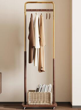 法衣式中古风地式挂衣架可移室动卧实木帽落架小型窄QKA衣架2025