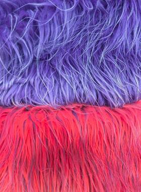 变现货色落水毛提花绒长毛绒双色长毛渐色长毛娃娃头发长IFU毛双