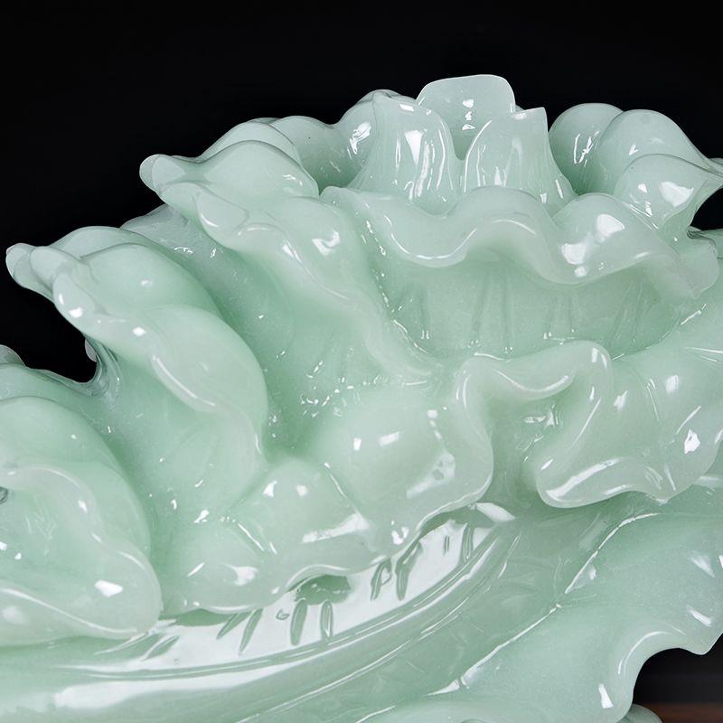 招财玉白菜摆件玉石工艺