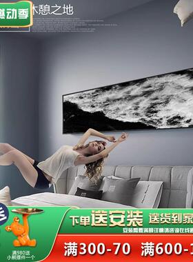 现代简卧室床约厅头装饰画象海景抽挂SF815828画2024新款客沙发背