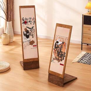 示L展示架宣293传立牌展牌落地支架桦木木形指示导质向牌广告牌立